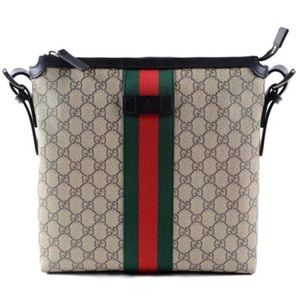 GG Supreme Monogram Web Messenger Bag